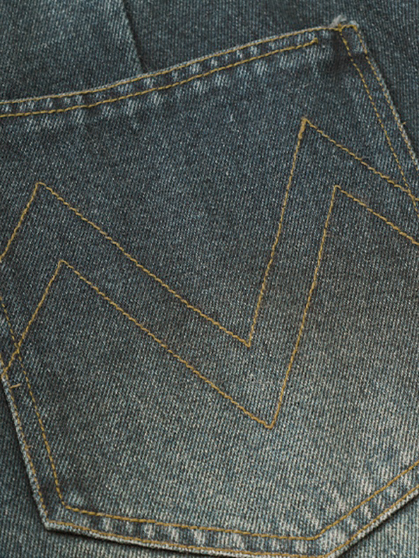 Pantalón corto recto con cremallera oblicua para hombre-1