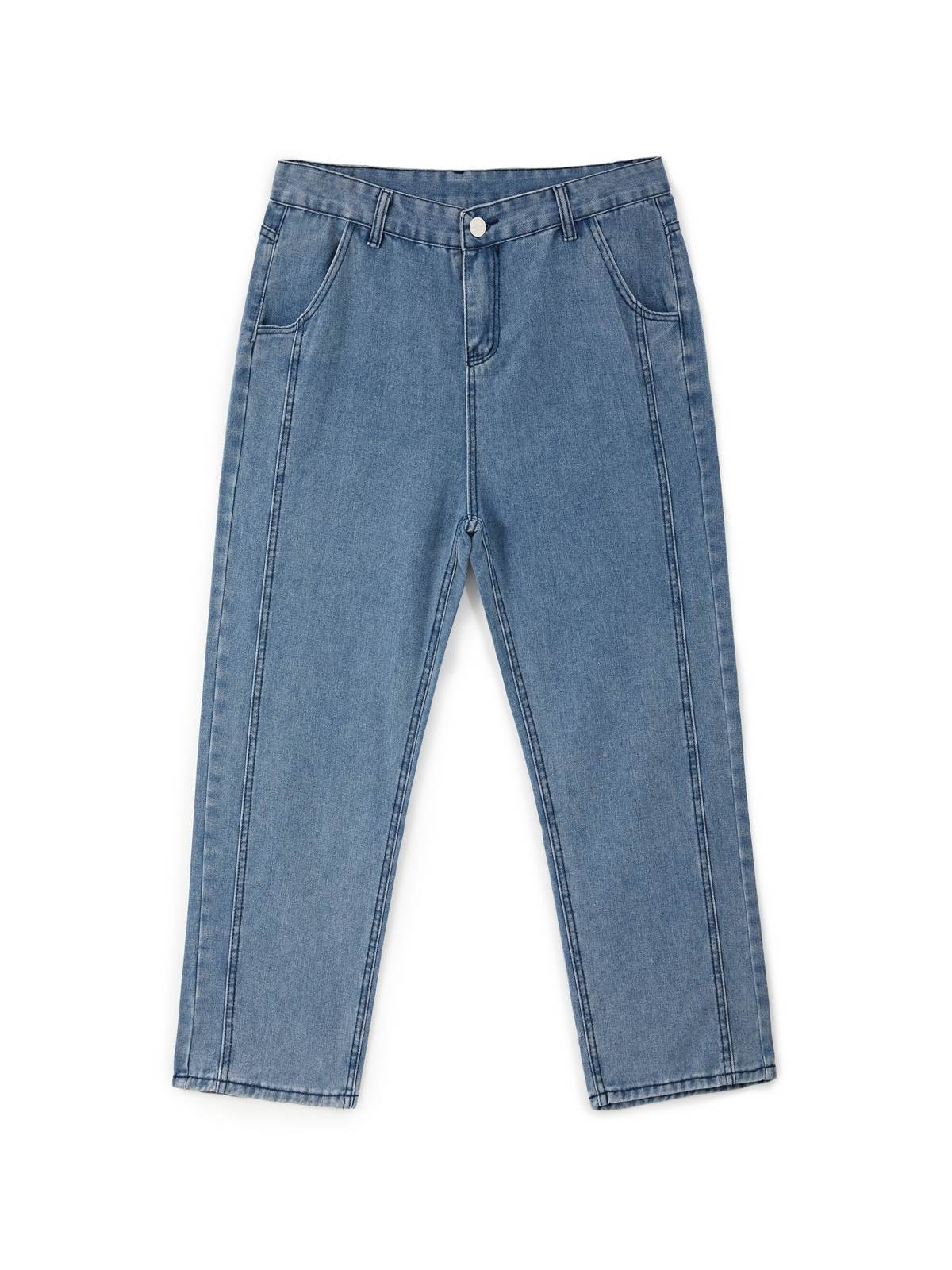 Jeans sueltos vintage lavados para hombre-6