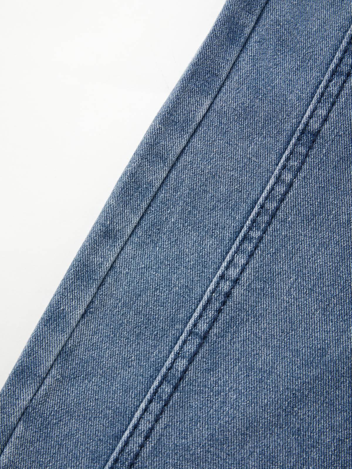 Jeans sueltos vintage lavados para hombre-7