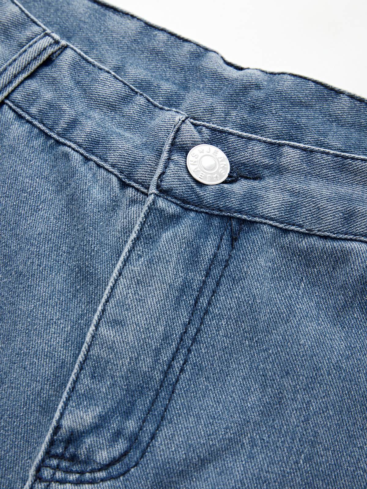 Jeans sueltos vintage lavados para hombre-8