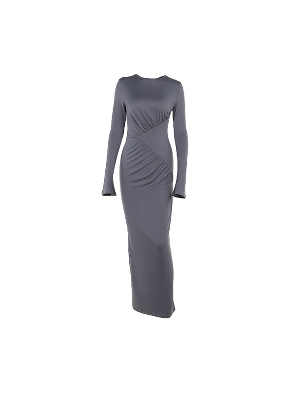 Vestidos largos elegantes de cintura ajustada-2